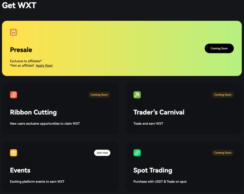 WEEX Exchange Unveils WXT Token to