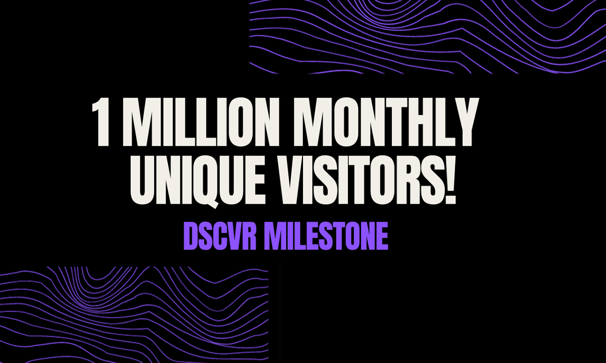 DSCVR Hits 1 Million Monthly Unique Visitors as Canvas Takes Web3 Social to New Heights