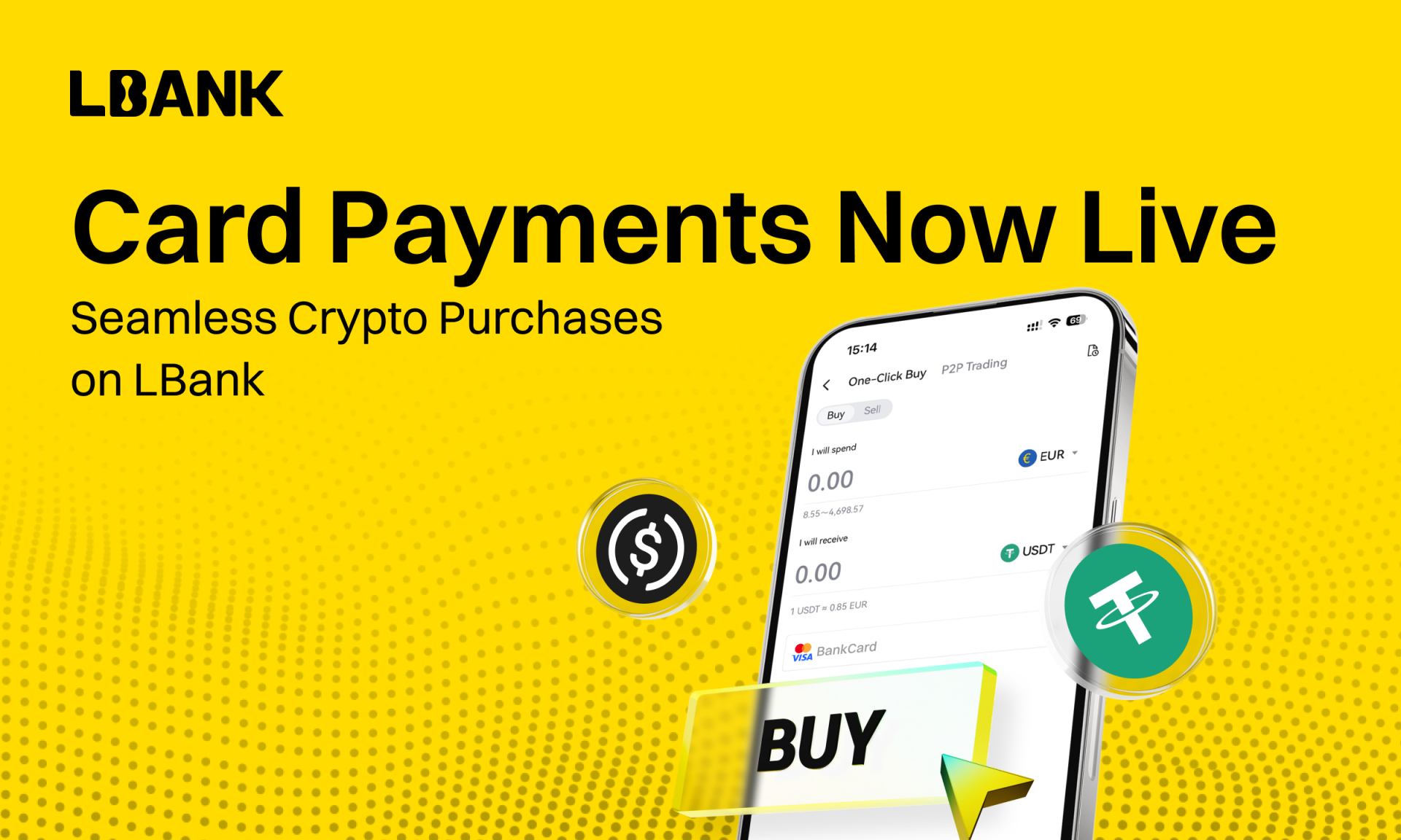 Card Payments for Buying Crypto Now Available on LBank
