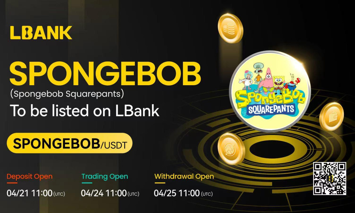LBank Exchange listed Spongebob Squarepants (SPONGEBOB) on April 24, 2024