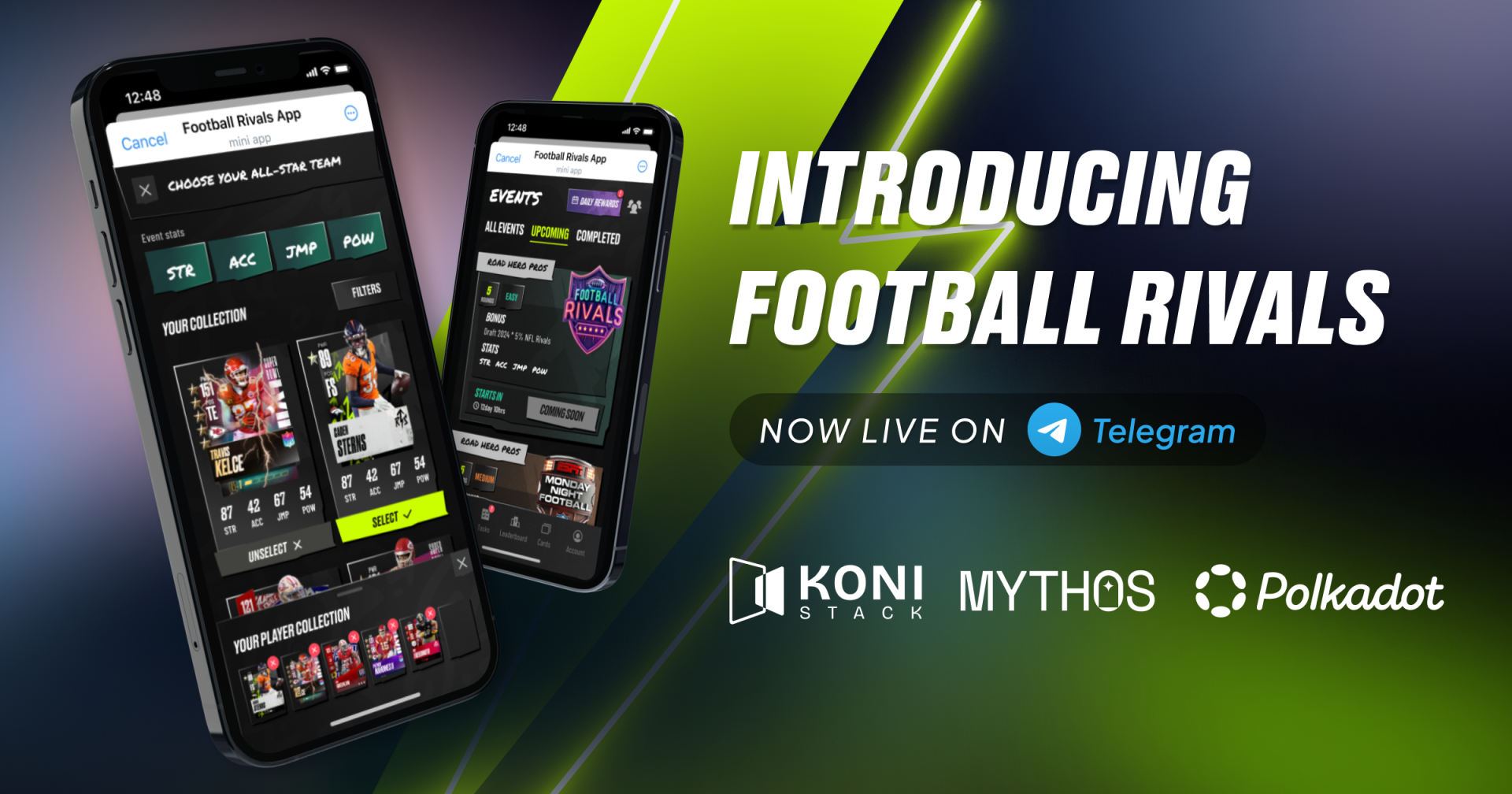 Koni Stack Launches 'Football Rivals' on Telegram, Onboarding Millions of Users to Mythos & Polkadot